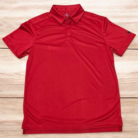 Spyder Red Freestyle Polo Men's Medium Golf Outdoor Work Shirt (Nice with Flaws) - Picture 1 of 16